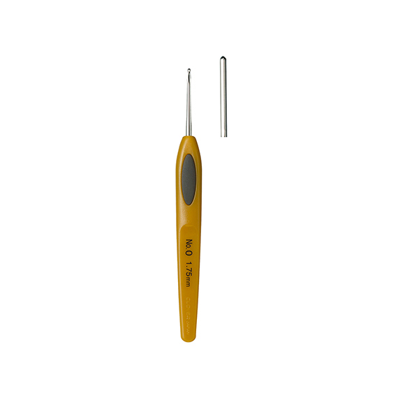 картинка Clover Soft Touch 0.50 - 1.75 мм, крючок вязальный с пластиковой ручкой, сталь | интернет магазин пряжи АЖУР