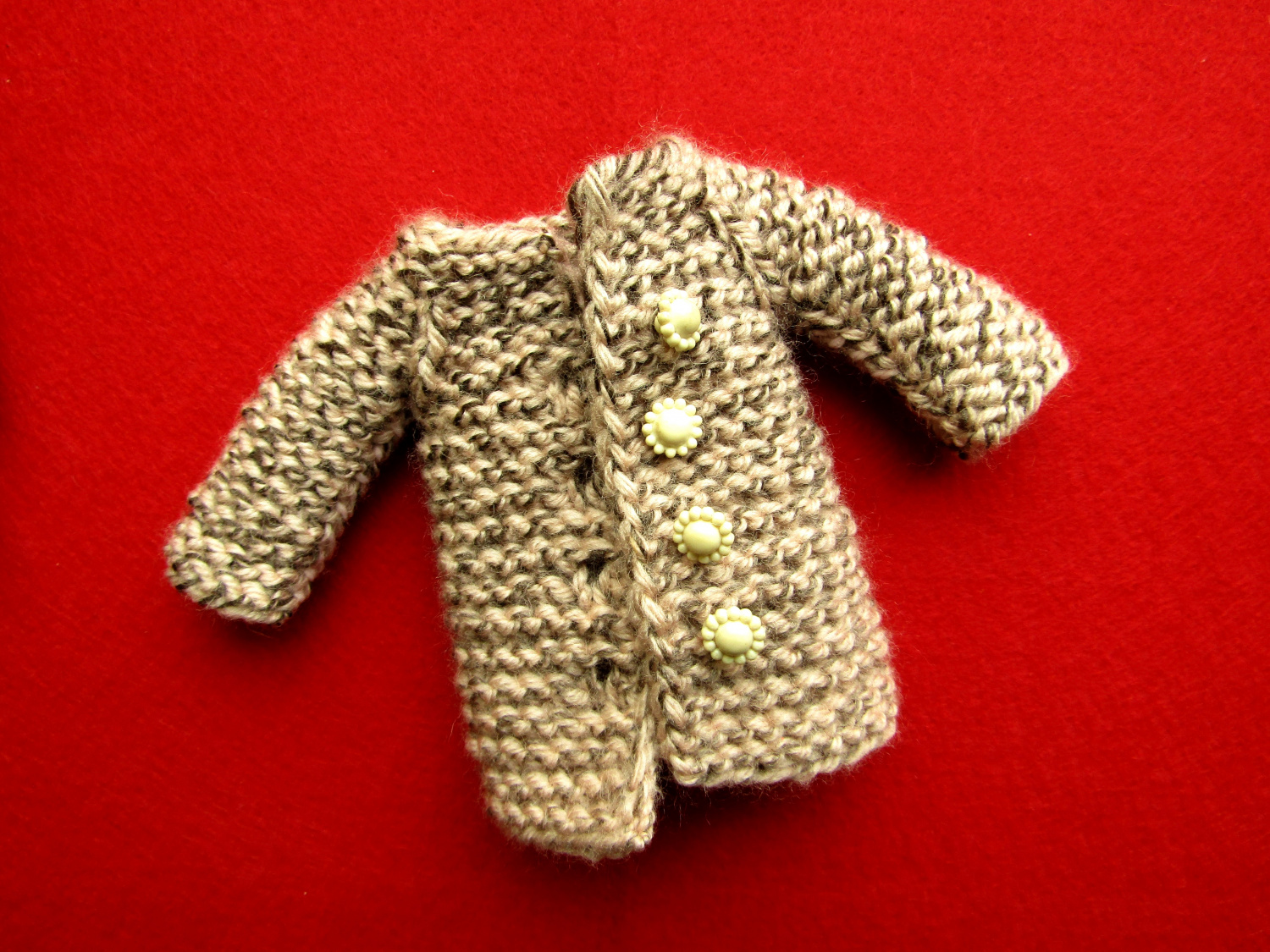 Мастер-класс: "Как связать спицами пальто для куклы". Фото 9